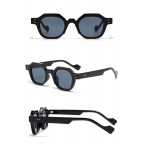 American small frame polygon riveted sunglasses