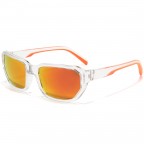 Polarized square frame sunglasses