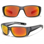Colorful polarized riding square frame sunglasses