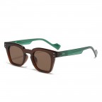 Cool square frame double riveted sunglasses
