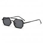 Small metal frame double beam sunglasses