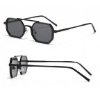 Small metal frame double beam sunglasses