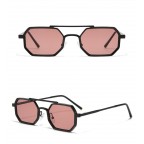 Small metal frame double beam sunglasses