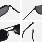 Small metal frame double beam sunglasses