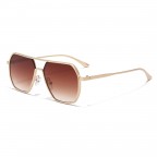 Double beam gradient large frame sunglasses