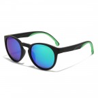 Round coated polarized sunglasses