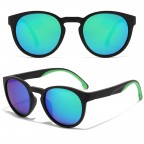 Round coated polarized sunglasses