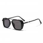 Vintage metal punk twin-beam sunglasses