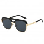 Double beam retro gradient sunglasses