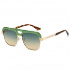 Double beam retro gradient sunglasses