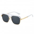 Double beam retro gradient sunglasses