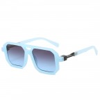 Square frame double beam sunglasses