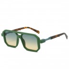 Square frame double beam sunglasses