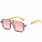 Square frame double beam sunglasses