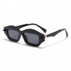 Polygon small frame color contrast sunglasses